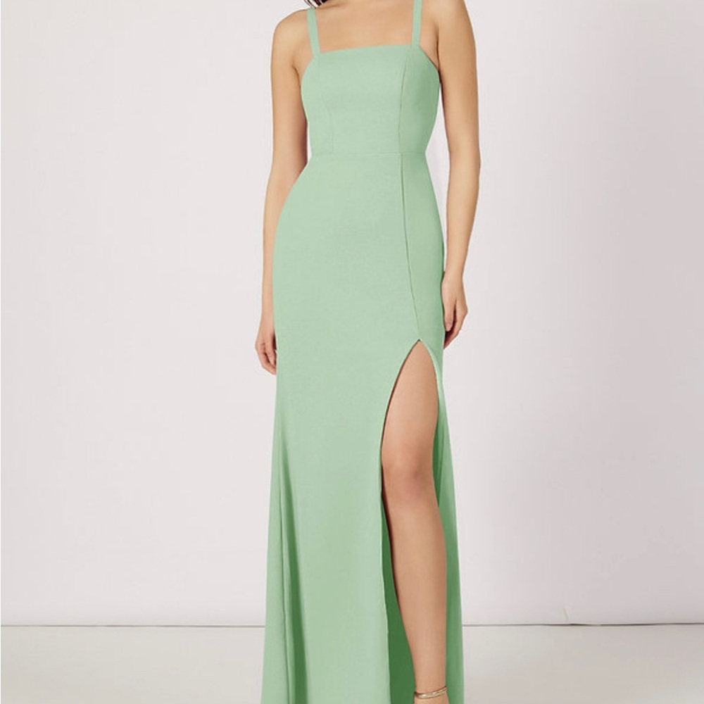 Azazie dusty sage dress